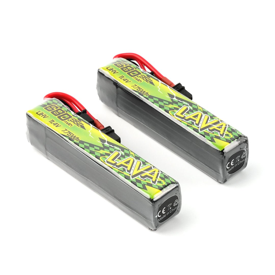 BETAFPV LAVA II 3S 680mAh 95C LiPo battery 2 pack for FPV freestyle and cinewhoop drones