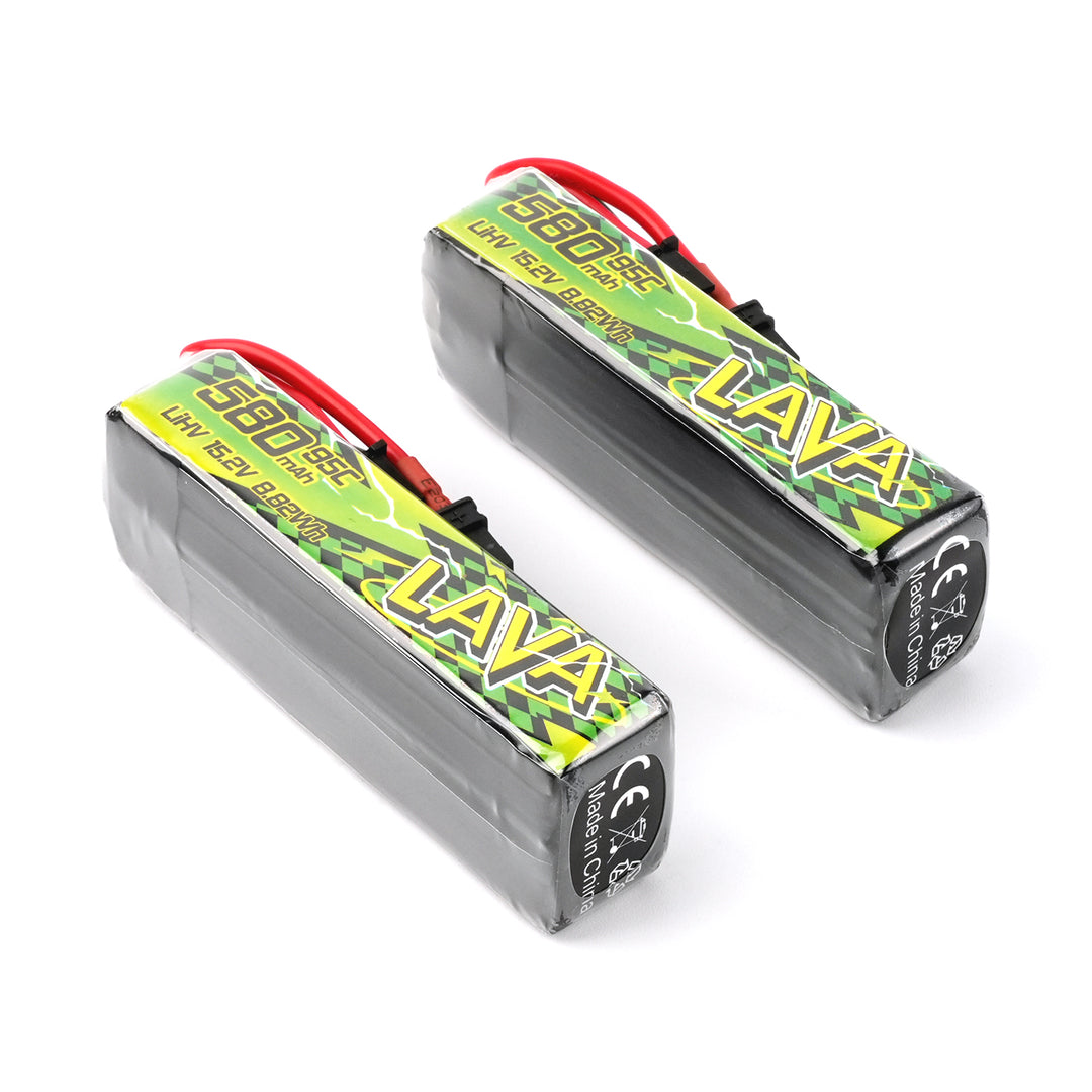 BETAFPV LAVA II 4S 580mAh 95C LiPo battery 2 pack for micro FPV drones