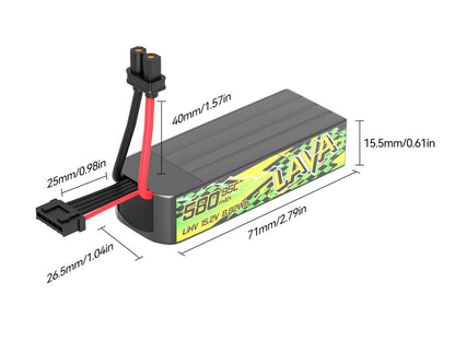 BETAFPV LAVA II 4S 580mAh 95C LiPo Battery (2PCS)