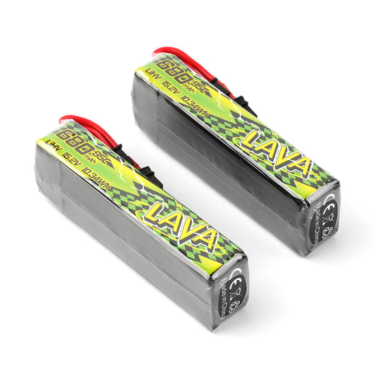 BETAFPV LAVA II 4S 680mAh 95C LiPo battery 2 pack for FPV drone freestyle flying