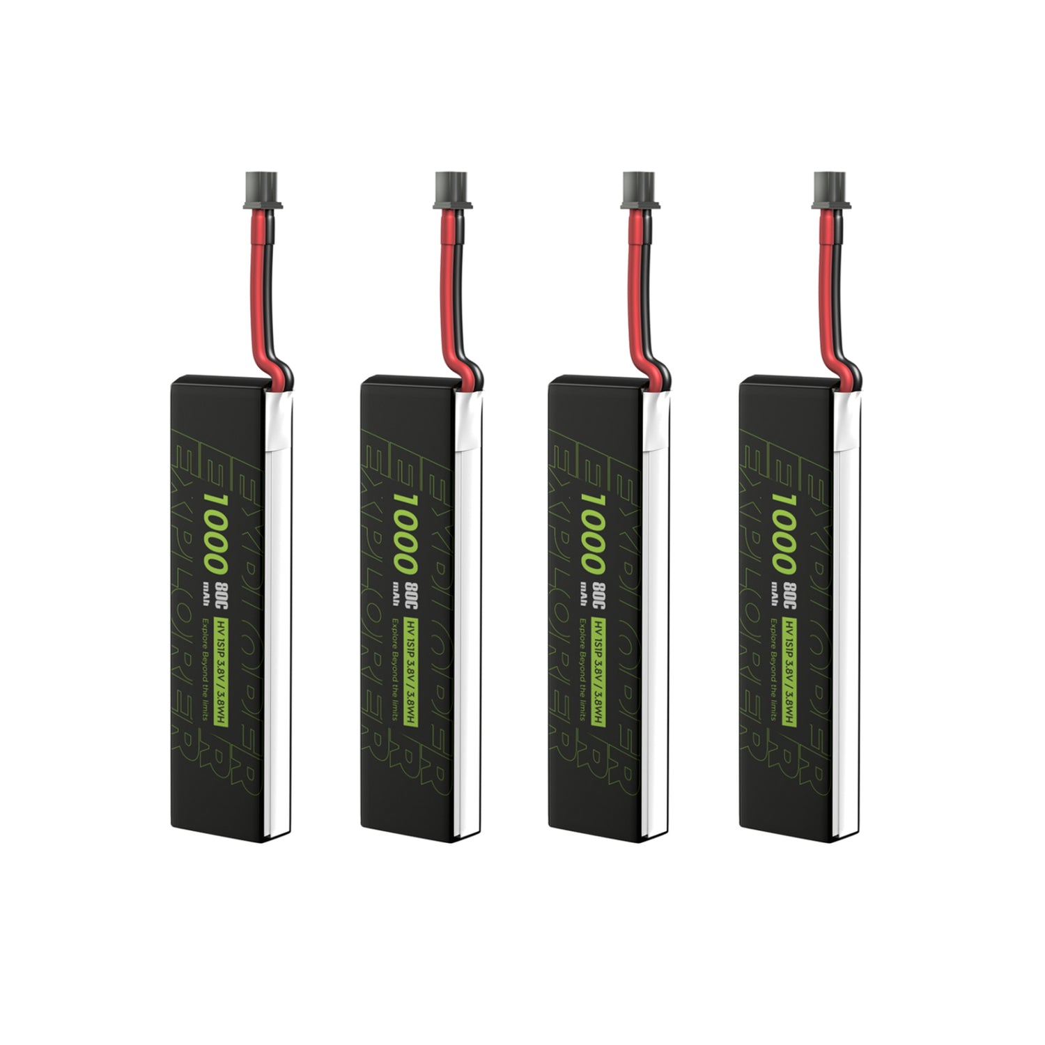 Flywoo Explorer 1S 1000mAh LiHV battery with A30 connector for FPV drones pack of 4