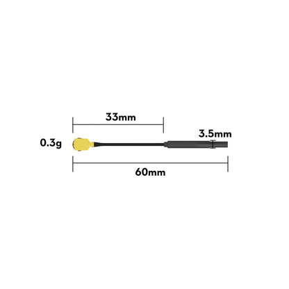 Flywoo 5.8GHz 3dBi Light Brass UFL Antenna for VTX (5PCS) – O4 Size
