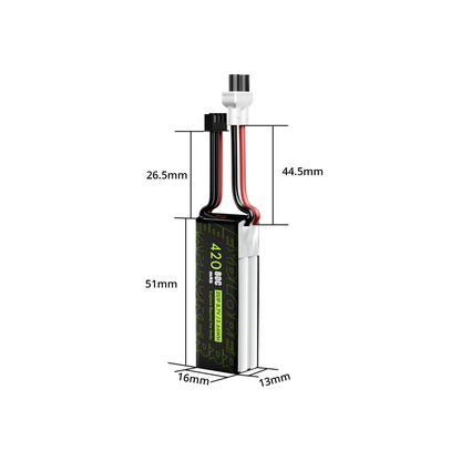 Flywoo Explorer 2S 420mAh 80C HV LiPo Battery (XT30)