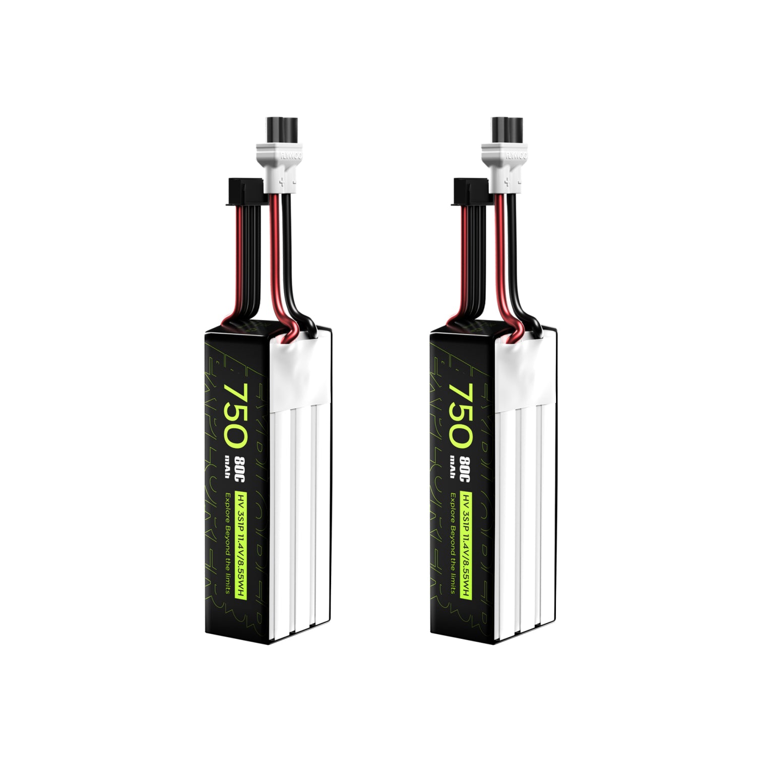Flywoo Explorer 3S 750mAh 80C LiHV XT30UP battery 2 pack for FPV drones