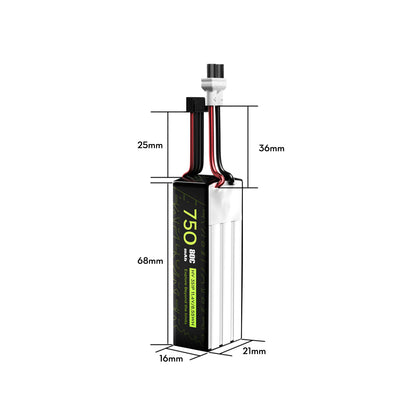 Flywoo Explorer 3S 750mAh 80C LiHV Battery XT30UP (2PCS)