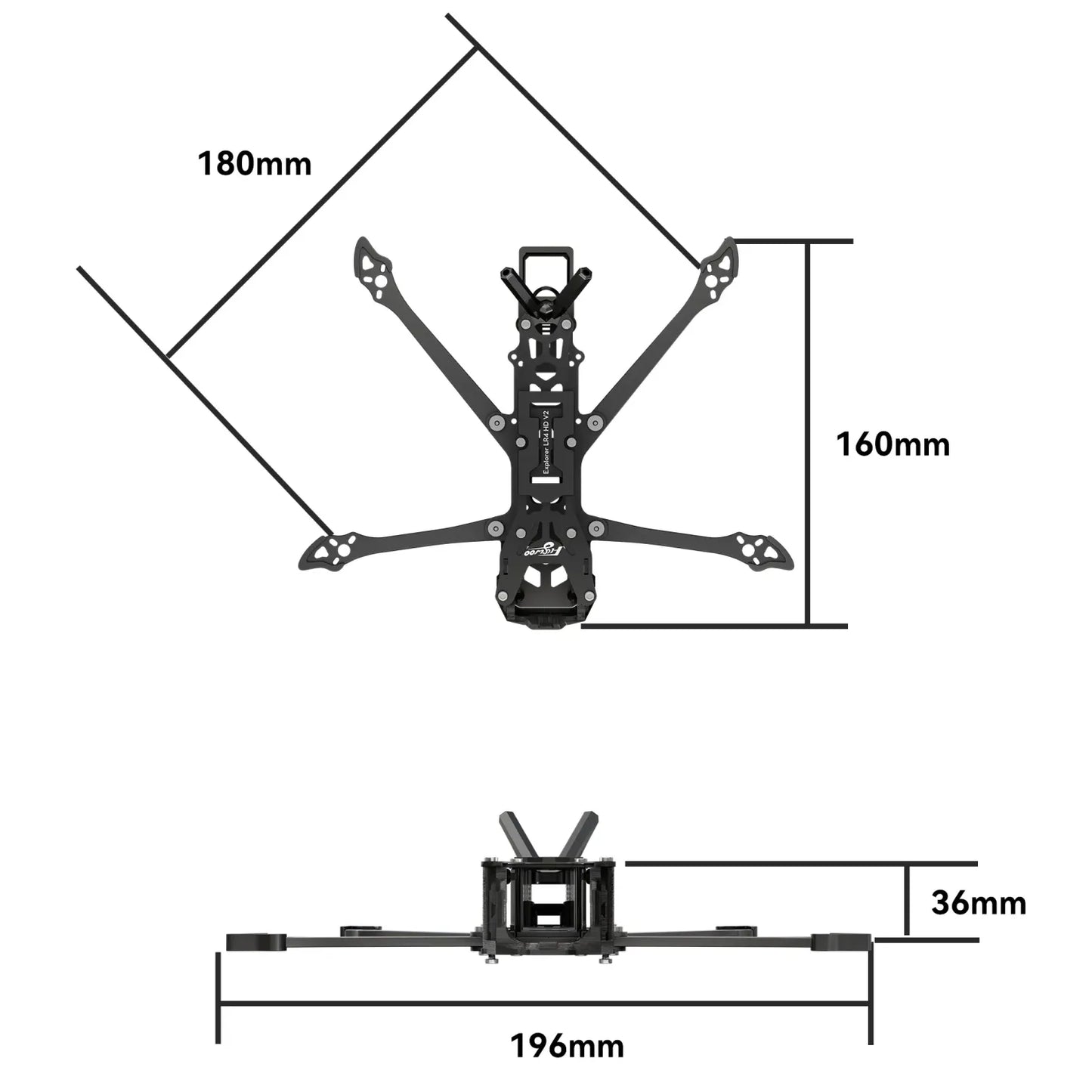 Flywoo Explorer LR 4 V2 Frame Kit Parts – Choose Option