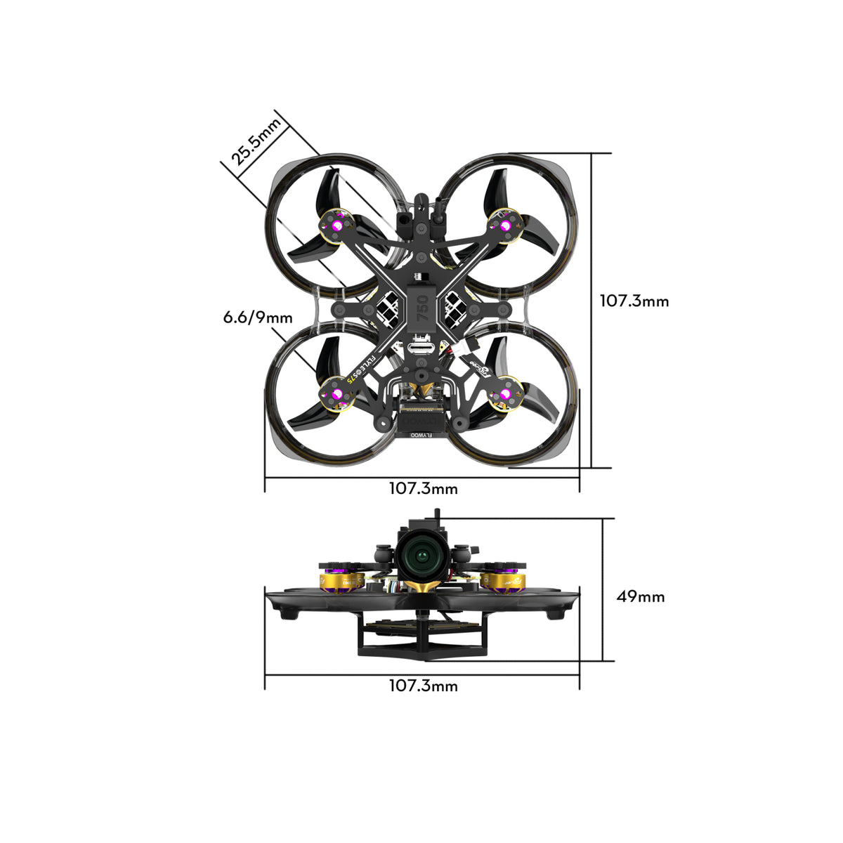 Flywoo FlyLens 75 2S DJI O4 Wide Whoop FPV Drone – ELRS V1.3