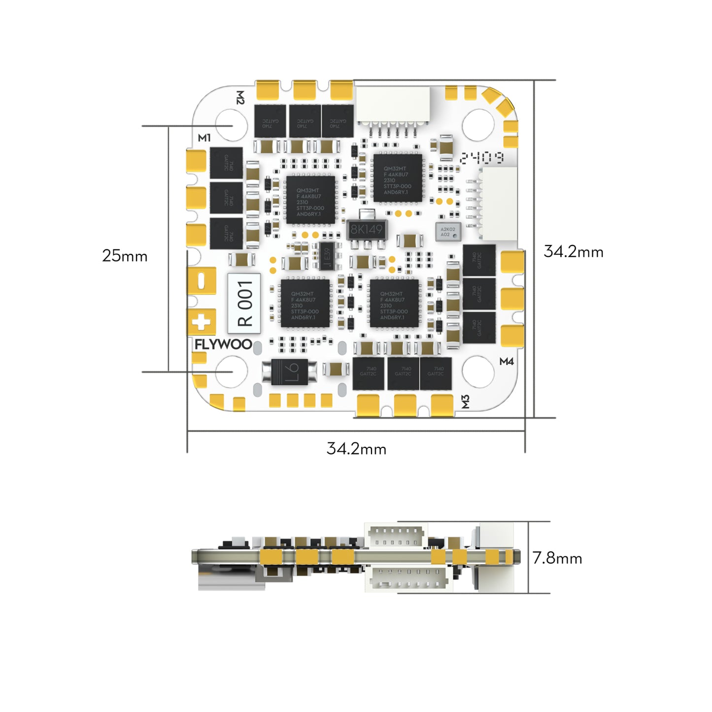 Flywoo GOKU GN745 45A AIO Flight Controller (ICM42688P) V3 – AM32