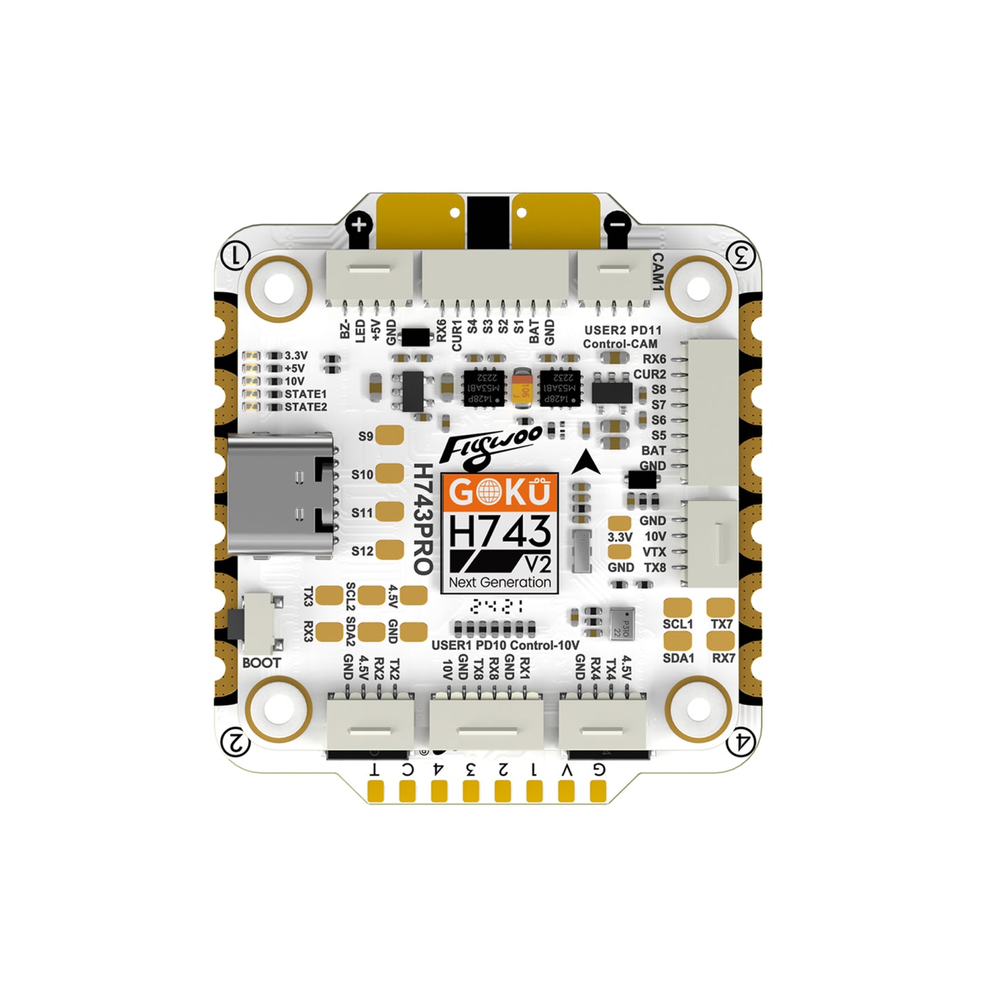 Flywoo GOKU H743 Pro 55A 32Bit 128K 30x30 Stack – Plug & Play for O4 / O4 Pro