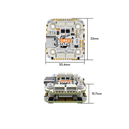 Flywoo GOKU H743 Pro Mini 45A 32Bit 128K 20x20 Stack – Plug & Play for O4 / O4 Pro