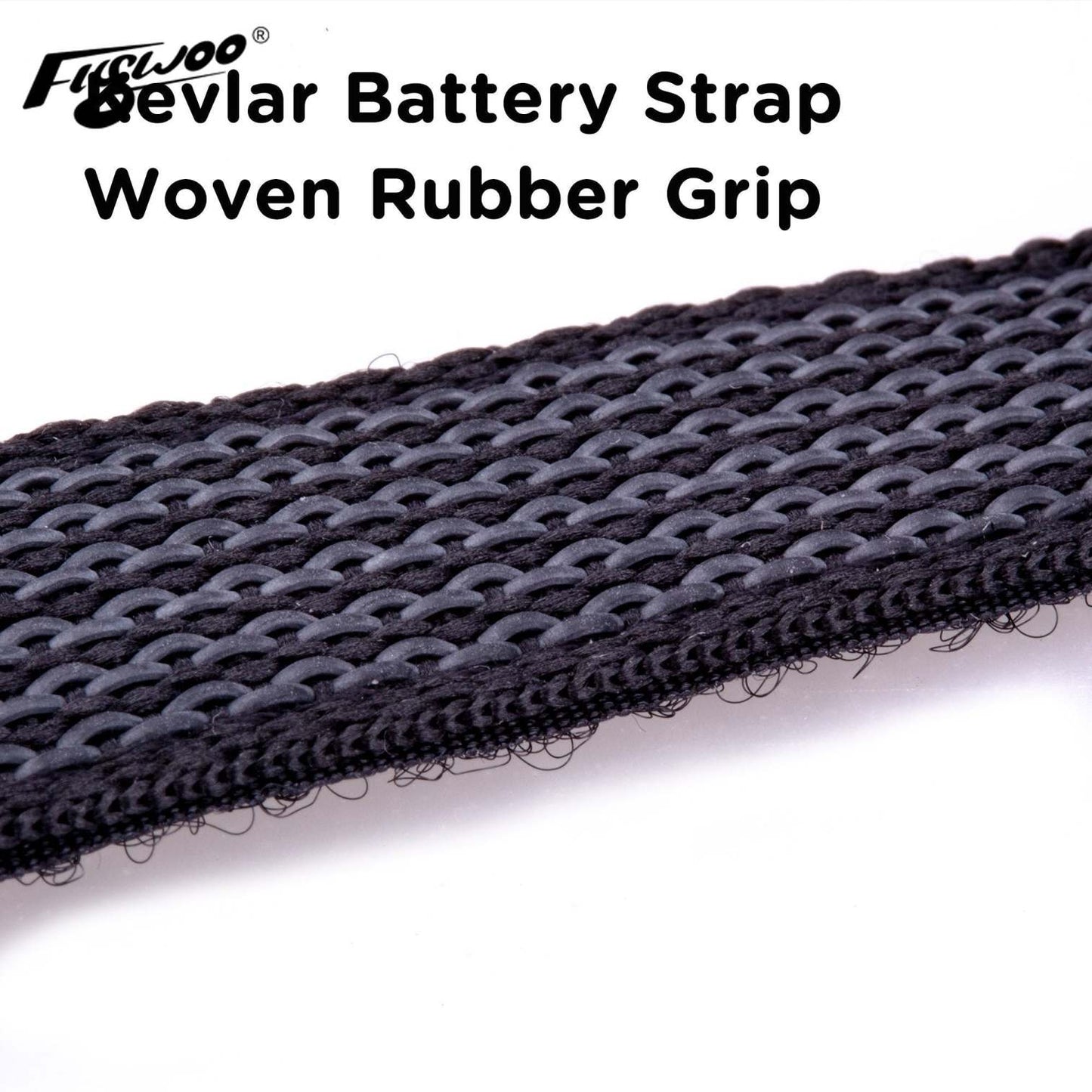 Flywoo Kevlar Battery Strap – 20x250mm (2 pcs) with Rubber Grip & Metal Buckle