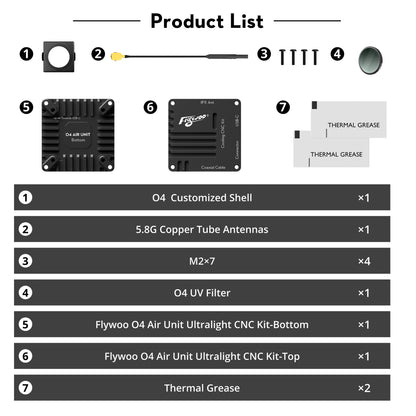 Flywoo O4 Air Unit Cooling CNC Kit – 18mm