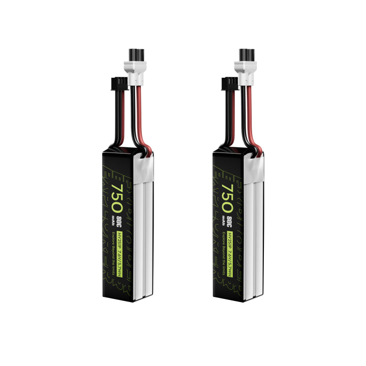 Flywoo Explorer 750mAh LiHV 2S 80C Battery 2pcs（Flywoo XT30UP）