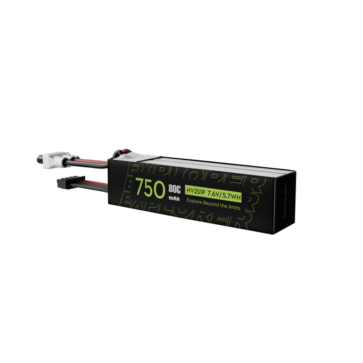 Flywoo Explorer 750mAh LiHV 2S 80C Battery 2pcs（Flywoo XT30UP）