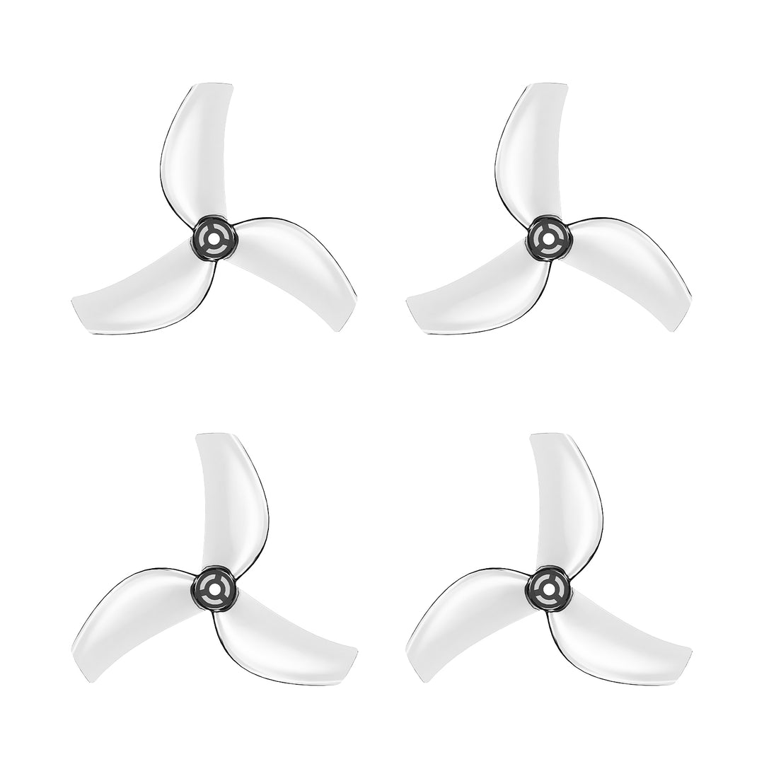 Gemfan 1611 3 blade propellers 1.5mm shaft transparent grey for micro FPV drone