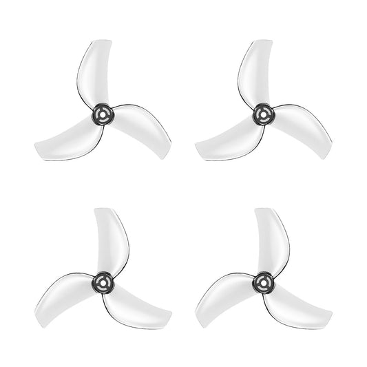 Gemfan 1611 3 blade propellers 1.5mm shaft transparent grey for micro FPV drone