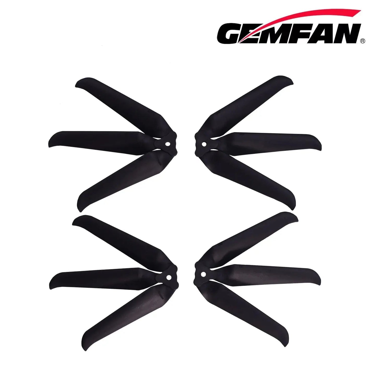 Gemfan F9046 Folding 3-Blade Glass Fiber Nylon Propeller – Black (Unassembled, 1 Pair)