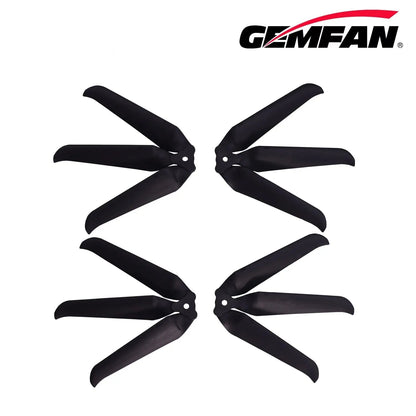 Gemfan F9046 Folding 3-Blade Glass Fiber Nylon Propeller – Black (Unassembled, 1 Pair)