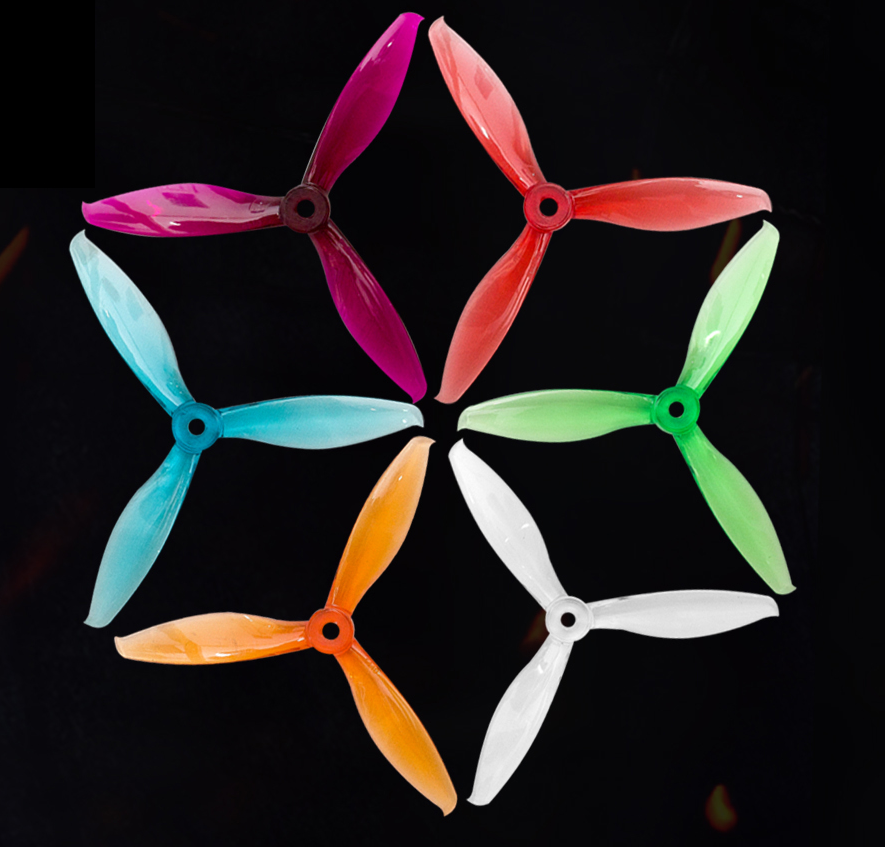 Gemfan Flash 5149 3-Blade Propellers (Set of 4) – Clear Purple
