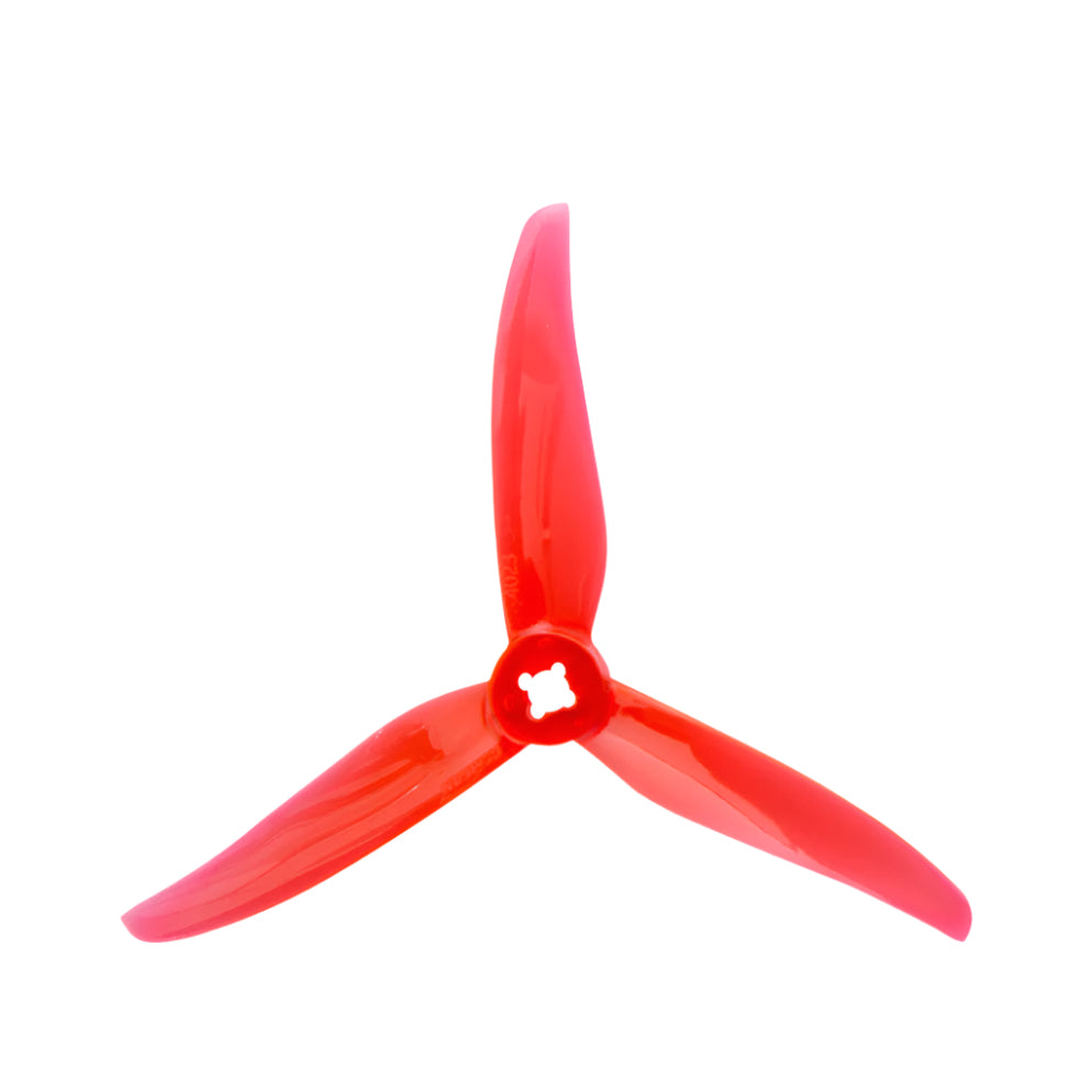 Gemfan Hurricane 4023 3-Blade 4" Durable Propellers (Set of 4) – Clear Red 2mm & M5