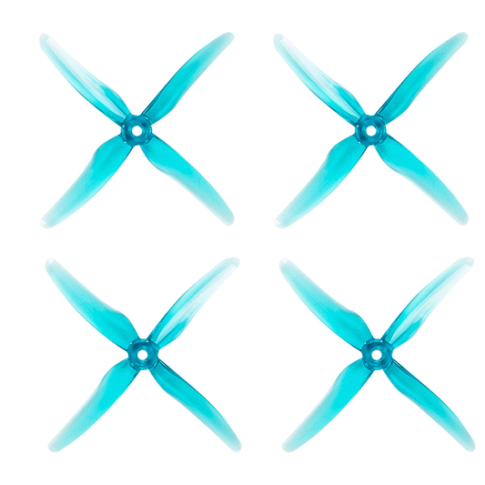 Gemfan Hurricane X 51455 4-Blade Propellers – Clear Blue
