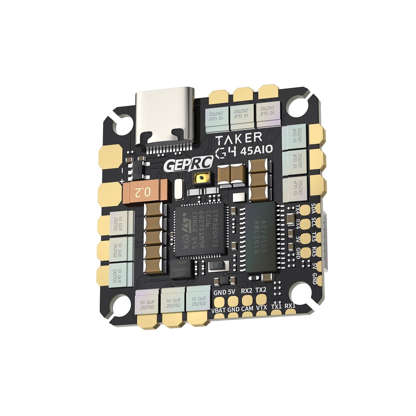 GEPRC TAKER G4 45A AIO flight controller with F4 and 4 in 1 ESC for FPV drone