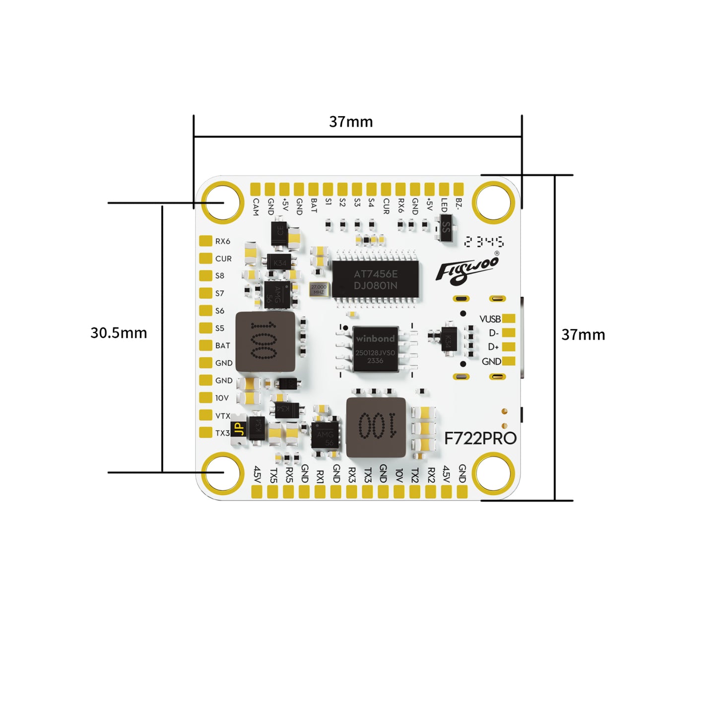 Flywoo GOKU F7 PRO V2 30X30 Flight Controller (ICM42688)
