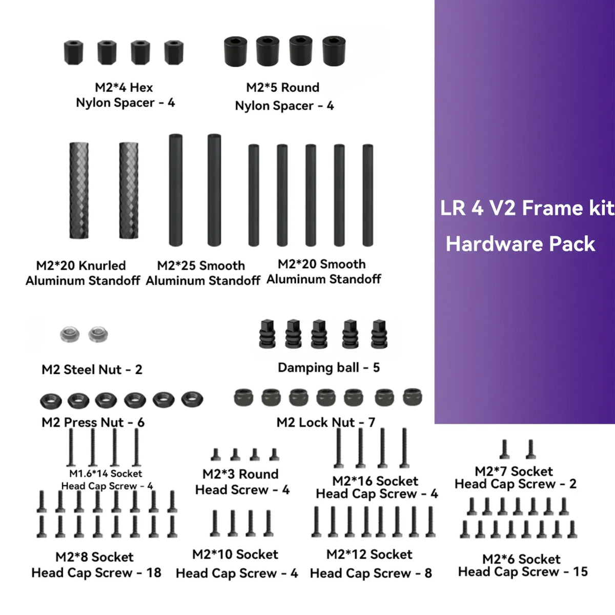 Flywoo Explorer LR 4 V2 Frame Kit & Parts – Choose Option