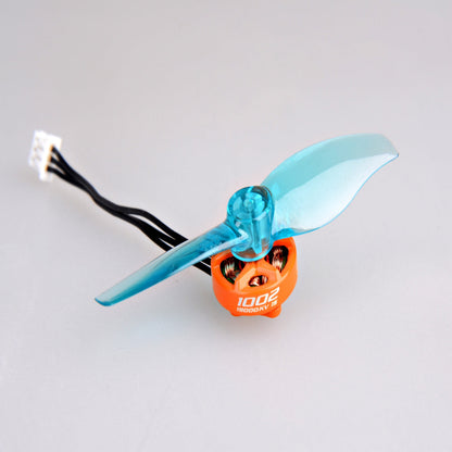 RCINPower GTS V3 1002 Brushless FPV Drone Motor in Teal and Pink, available in 14000KV and 16000KV for 1S micro whoops