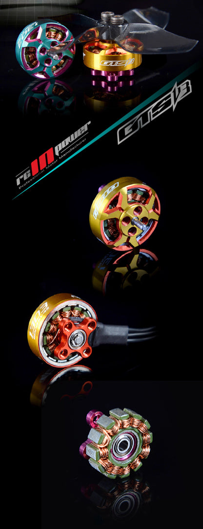 RCINPower GTS V3 1303 6000KV Plus Brushless FPV Motor (1 pc) - Gold Orange