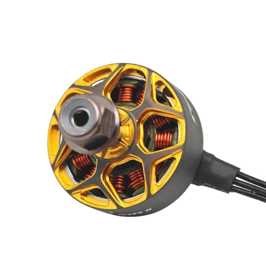 RCINPower WASP Major V2 22.6-6.6 2100KV brushless FPV motor in gold and gunmetal finish