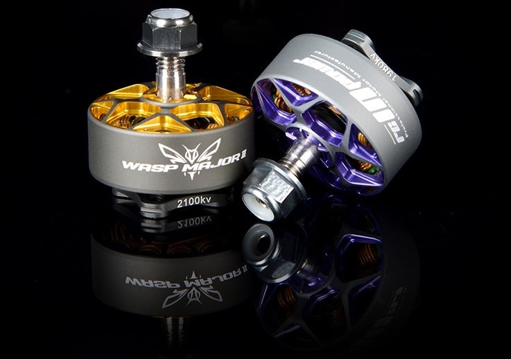 RCINPower WASP Major V2 22.6-6.6 2100KV Brushless FPV Motor (1 pc) – Gold/Gunmetal
